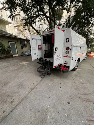 Magnet Plumbing service vehicle on-site for Slab Leak Repair in Bahama View